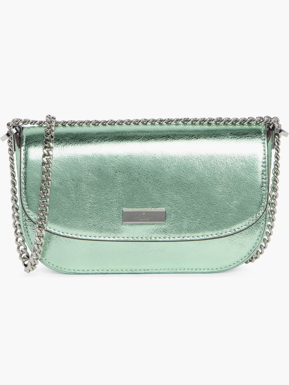 Kate Spade New York krista metallic chain flap crossbody bag